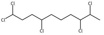 図1　SCCPsの構造式の一例(C10 H17 Cl5)